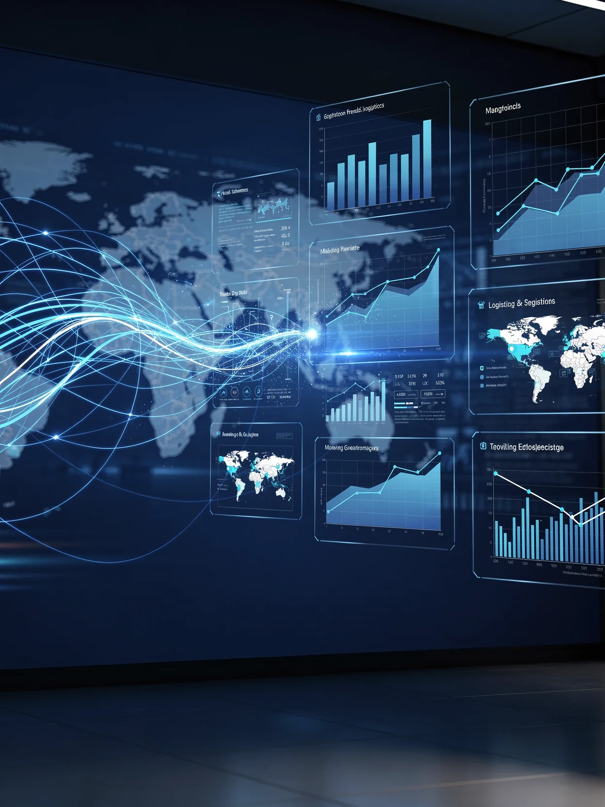 Supply Chain Intelligence - Global logistics dashboard with real-time analytics, charts and world map